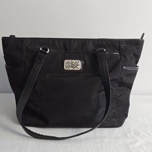 Brighton Heritage Stevie Everywhere Tote Bag Purse Nylon Pockets Black